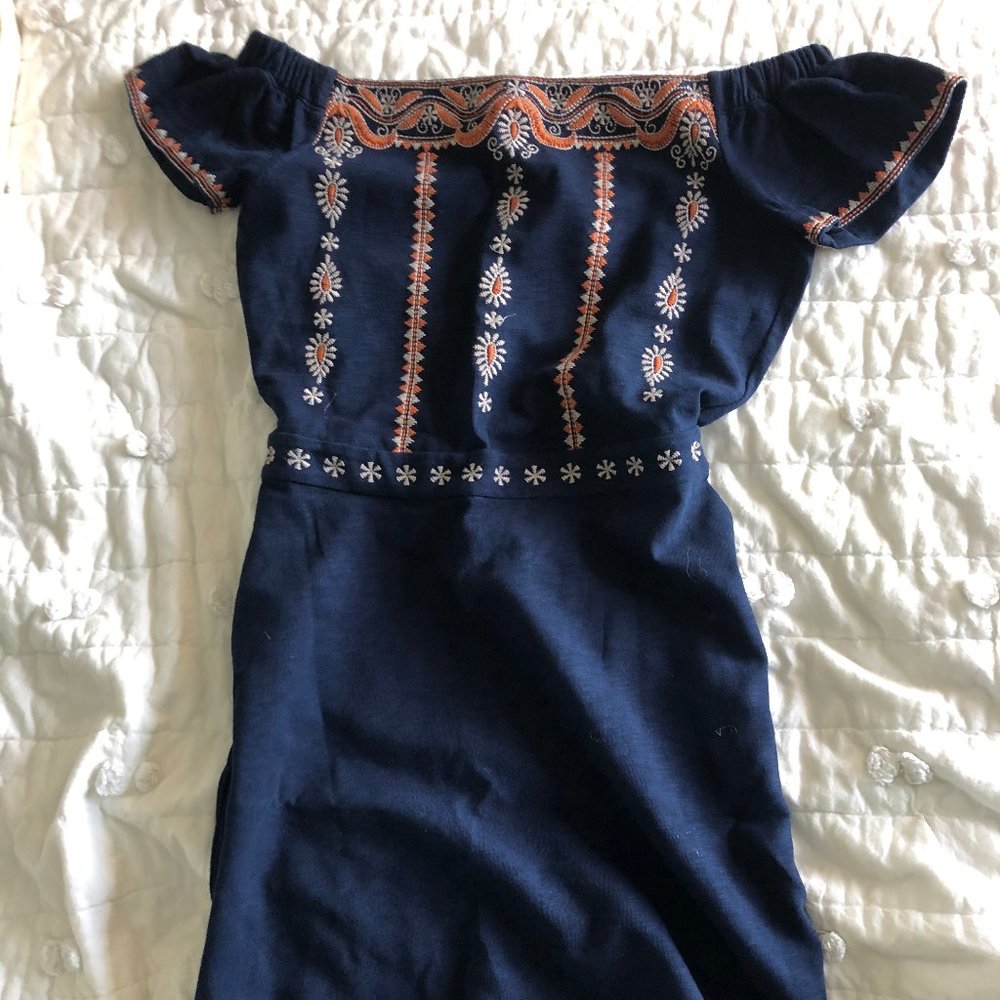 Tory Burch Navy embroidered dress
